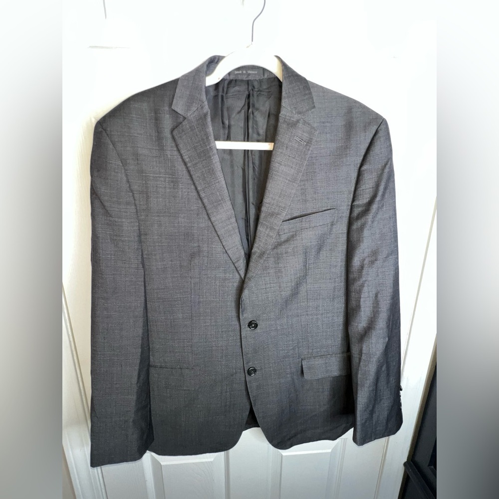 Michael Kors Men’s 42 Reg 100% Wool Dark Gray Black Sport Coat Jacket 42R - Picture 6 of 16